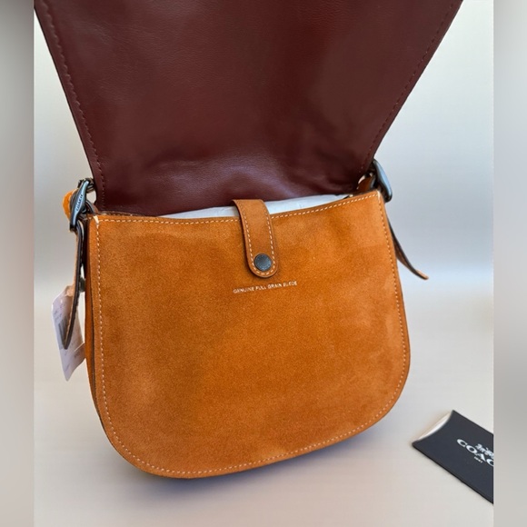 COACH 1941 Suede Western Rivet Saddle Bag 23 - Picture 9 of 15